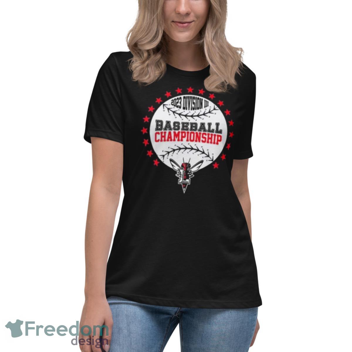 Lynchburg Hornets 2023 Diii Baseball Championship Shirt - Womens Relaxed Short Sleeve Jersey Tee Lynchburg Hornets 2023 Diii Baseball Championship Shirt - Womens Relaxed Short Sleeve Jersey Tee