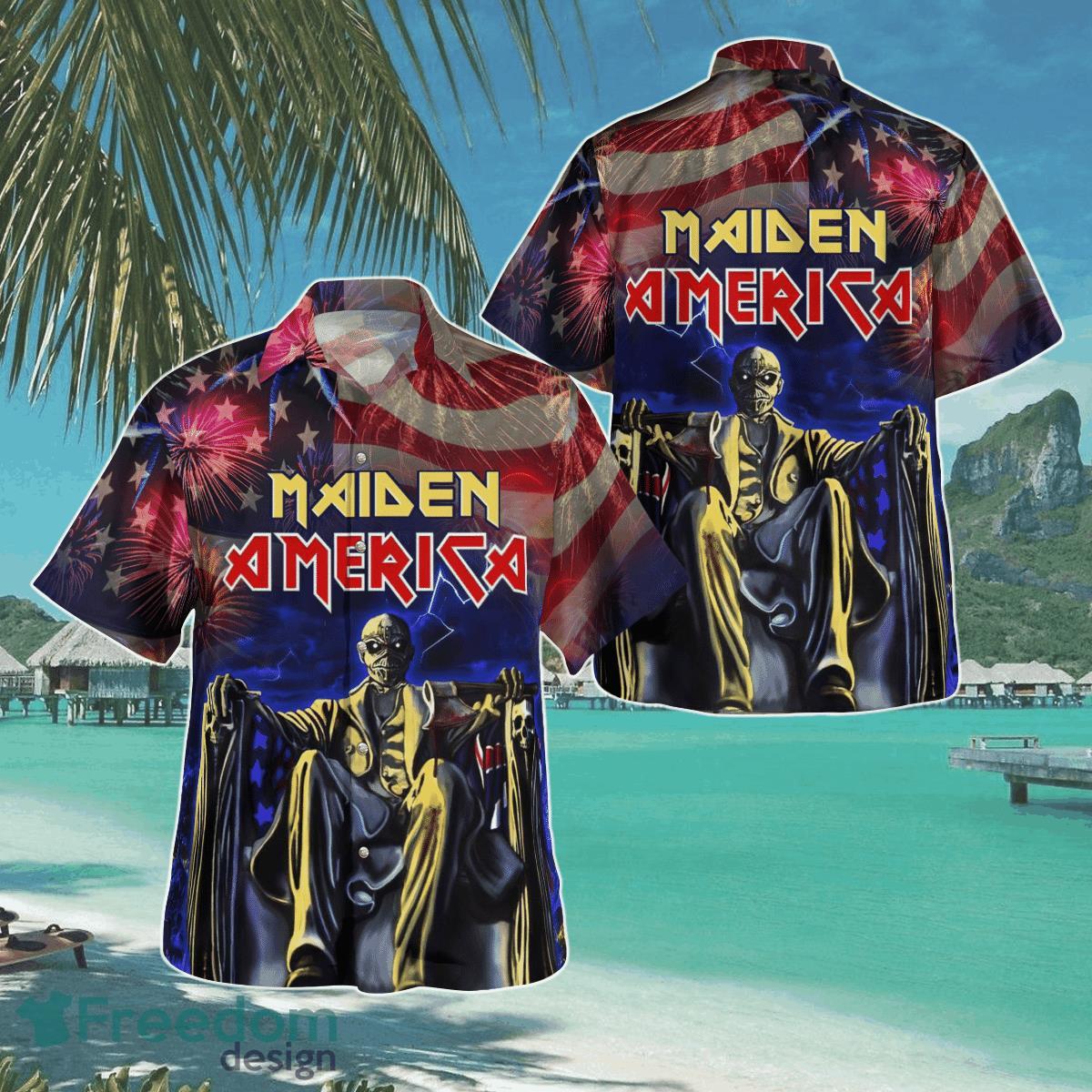 Maiden America 4th Of July Feriworks Hawaii Shirt Aloha Shirt For Men Women Product Photo 1