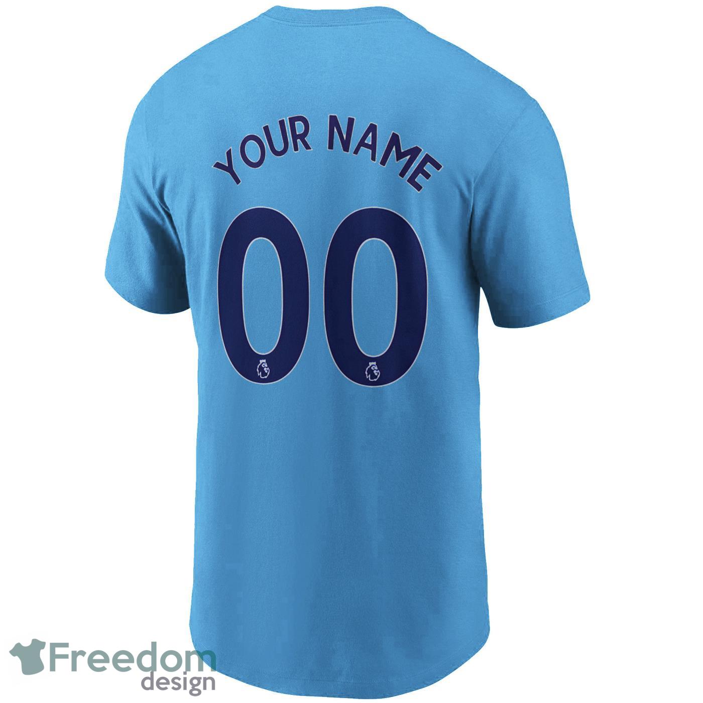 Manchester City Champions Of Europe Custom Name & Number 3D Shirt Product Photo 2