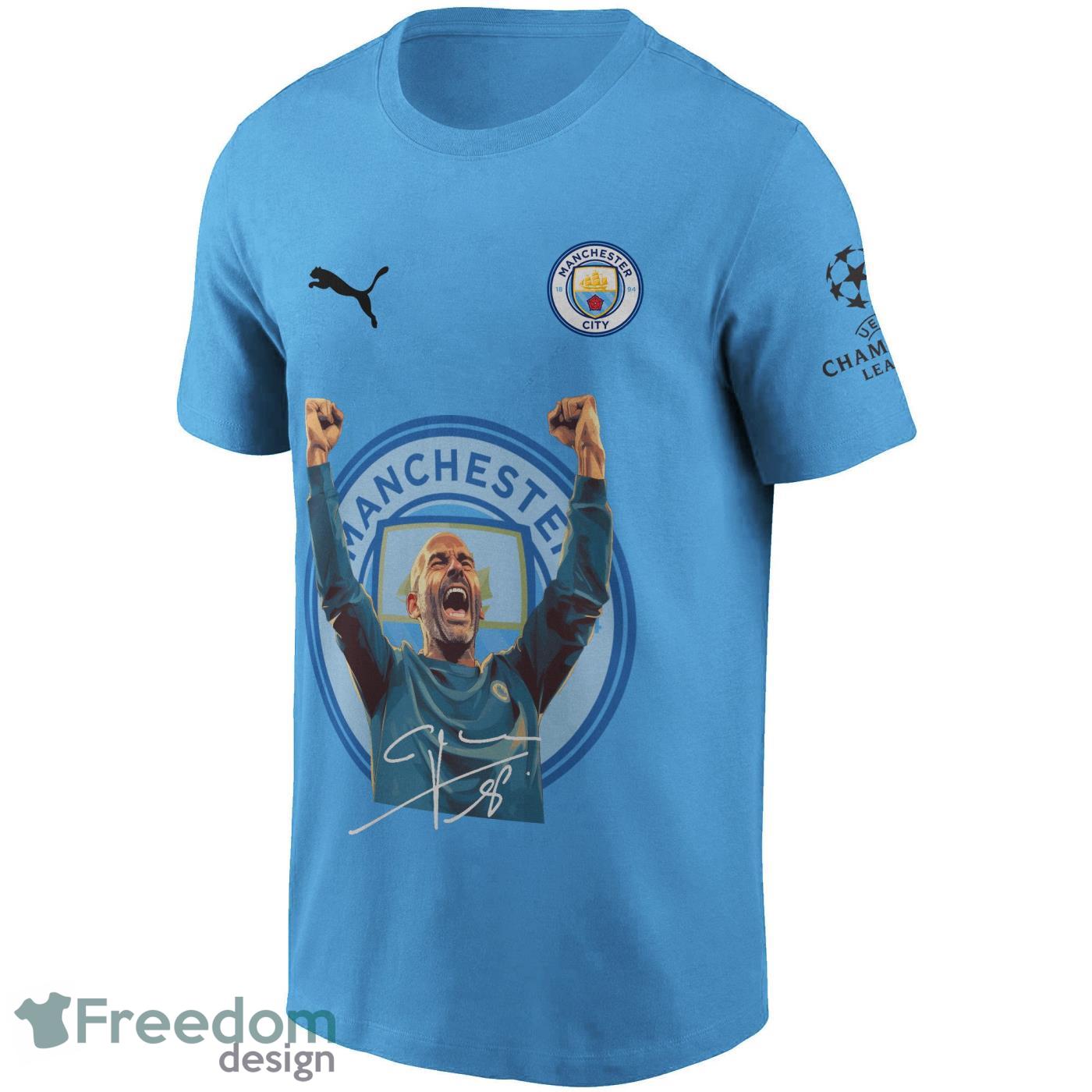 Manchester City Pep Guardiola The Legend Coach Print Shirt Product Photo 1