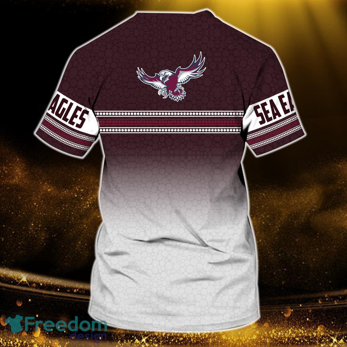 Manly Warringah Sea Eagles NRL Personalized Name 3D Tshirt Product Photo 2