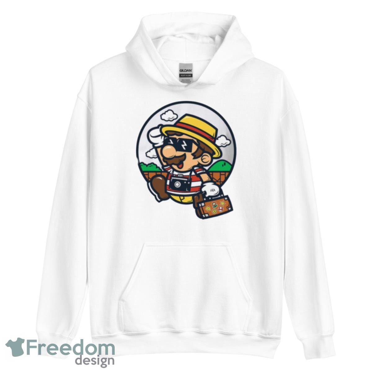 Mario Travel Jump Shirt image Mario Travel Jump Shirt - Unisex Heavy Blend Hooded Sweatshirt