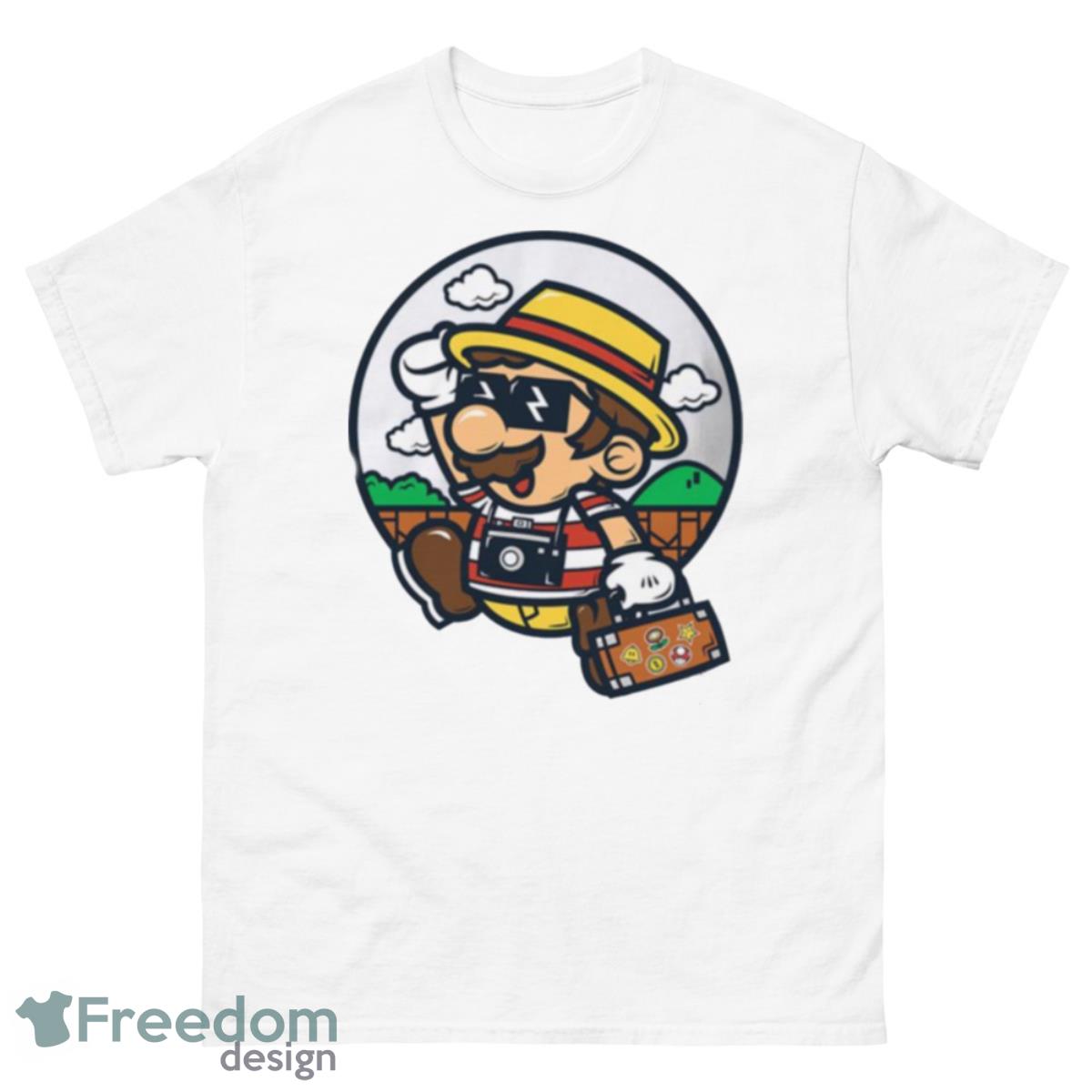 Mario Travel Jump Shirt - 500 Men’s Classic Tee Gildan