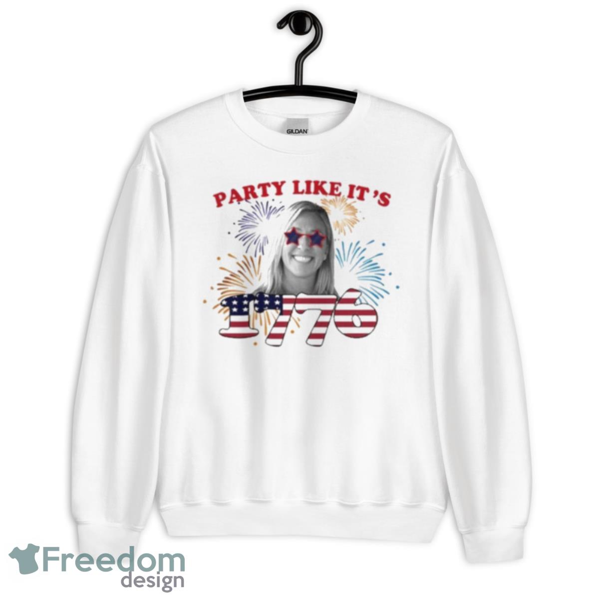 Marjorie Taylor Party Like It’s 1776 Shirt - Unisex Heavy Blend Crewneck Sweatshirt