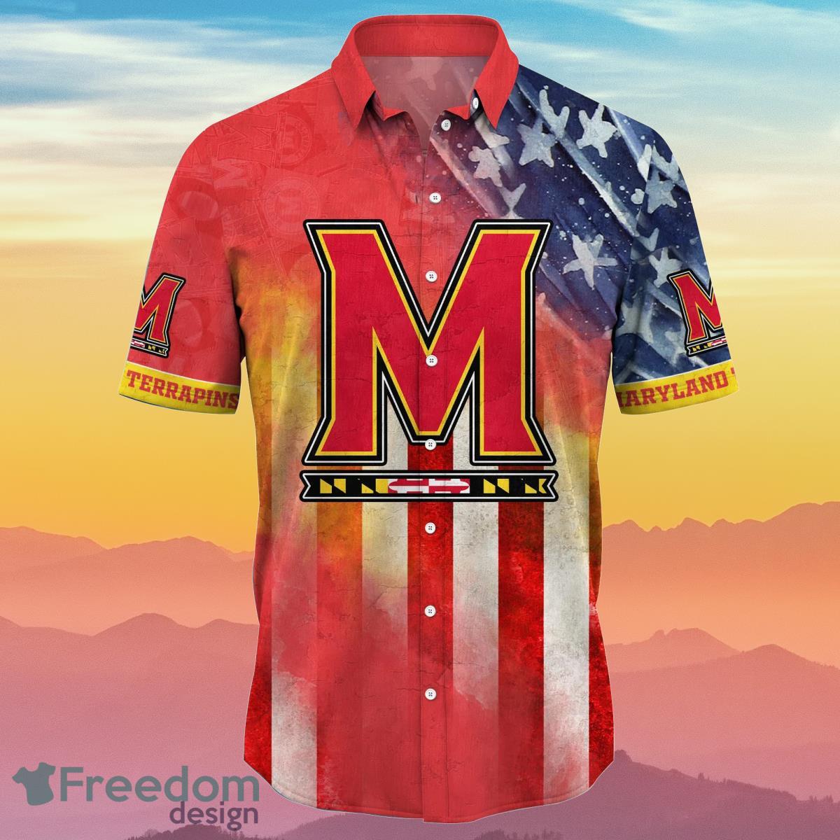 Maryland Terrapins NCAA3 Hawaiian Shirt 4th Of July Independence Day Best Gift For Men And Women Fans Product Photo 2