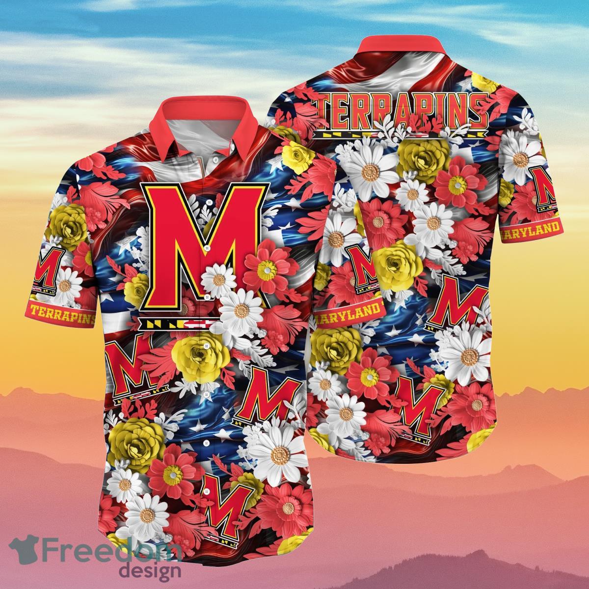 Maryland Terrapins NCAA3 Hawaiian Shirt 4th Of July Independence Day Special Gift For Men And Women Fans Product Photo 1