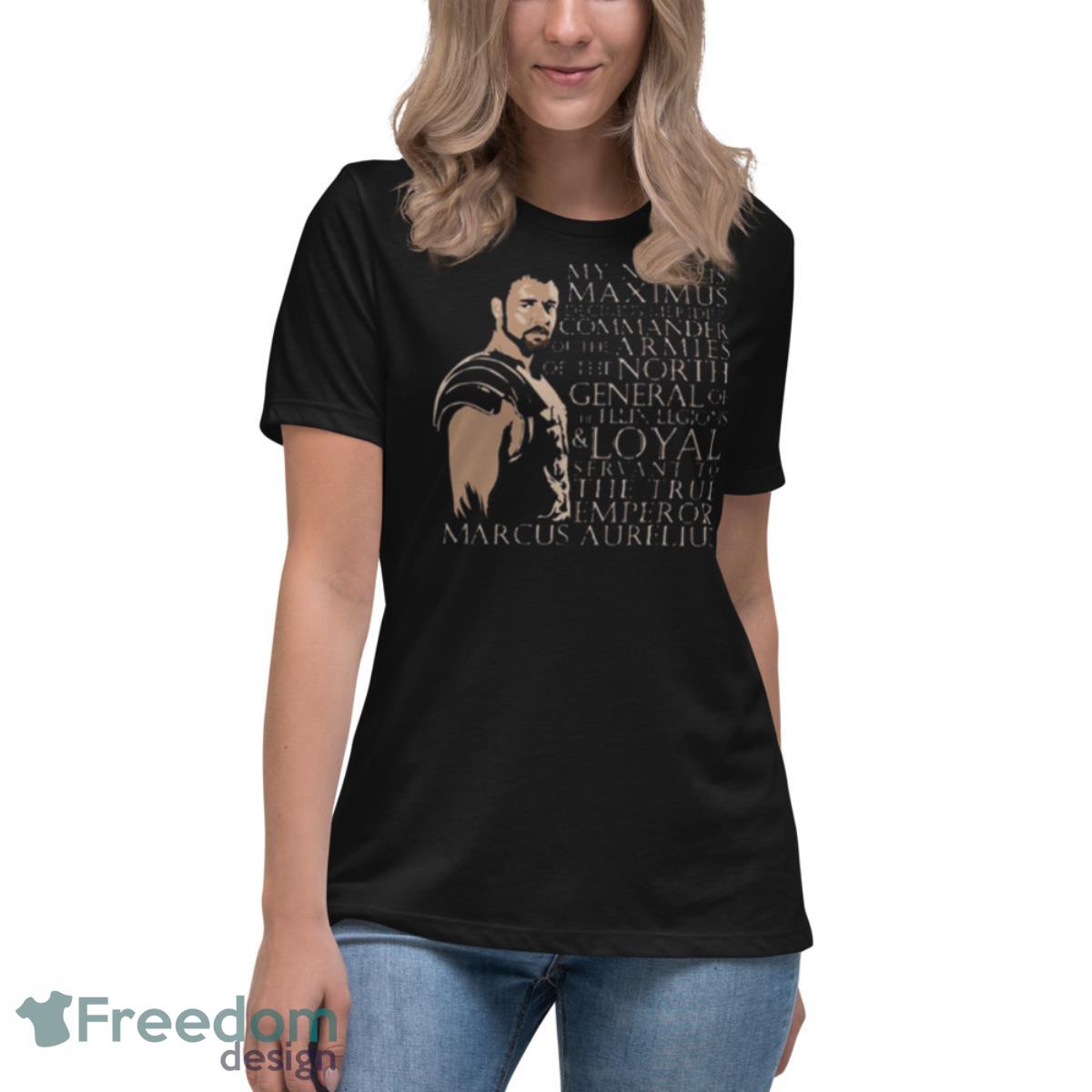 Maximus Decimus Geometric Design Gladiator Movie Shirt - Womens Relaxed Short Sleeve Jersey Tee Maximus Decimus Geometric Design Gladiator Movie Shirt - Womens Relaxed Short Sleeve Jersey Tee