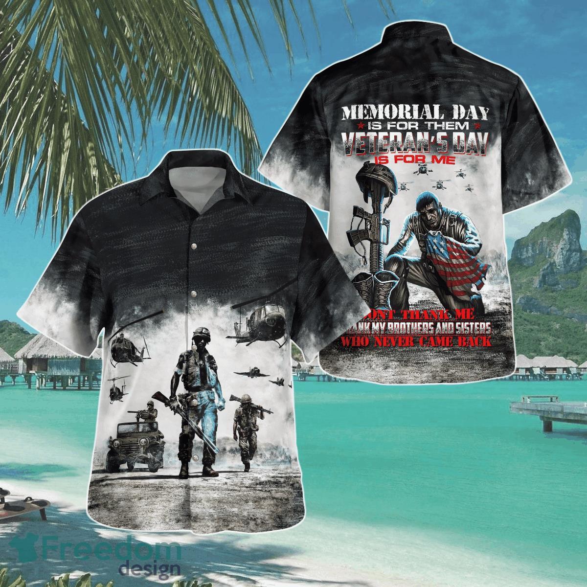 Memorial Day American Veteran Hawaiian Shirt Aloha Shirt For Men Women Product Photo 1