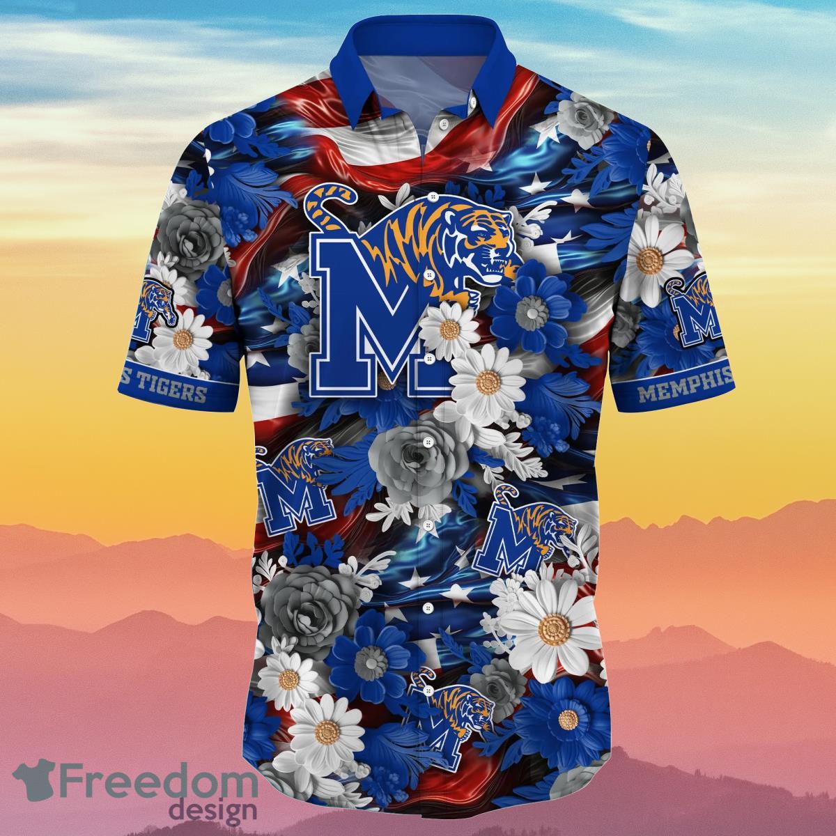 Memphis Tigers NCAA1 Hawaiian Shirt 4th Of July Independence Day Special Gift For Men And Women Fans Product Photo 2