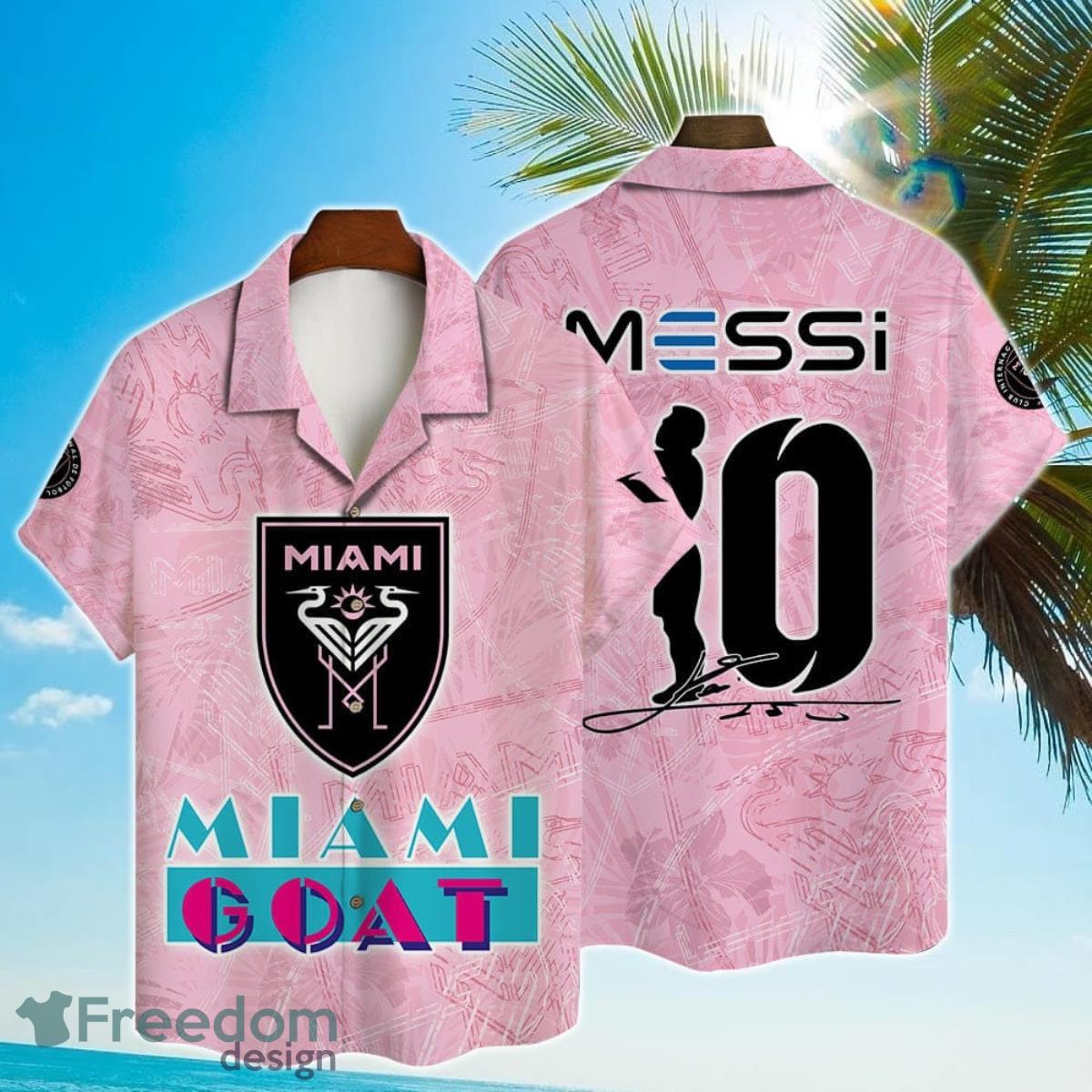 Messi Goat Inter Miami Pattern Hawaiian Shirt For Real Fans Product Photo 1