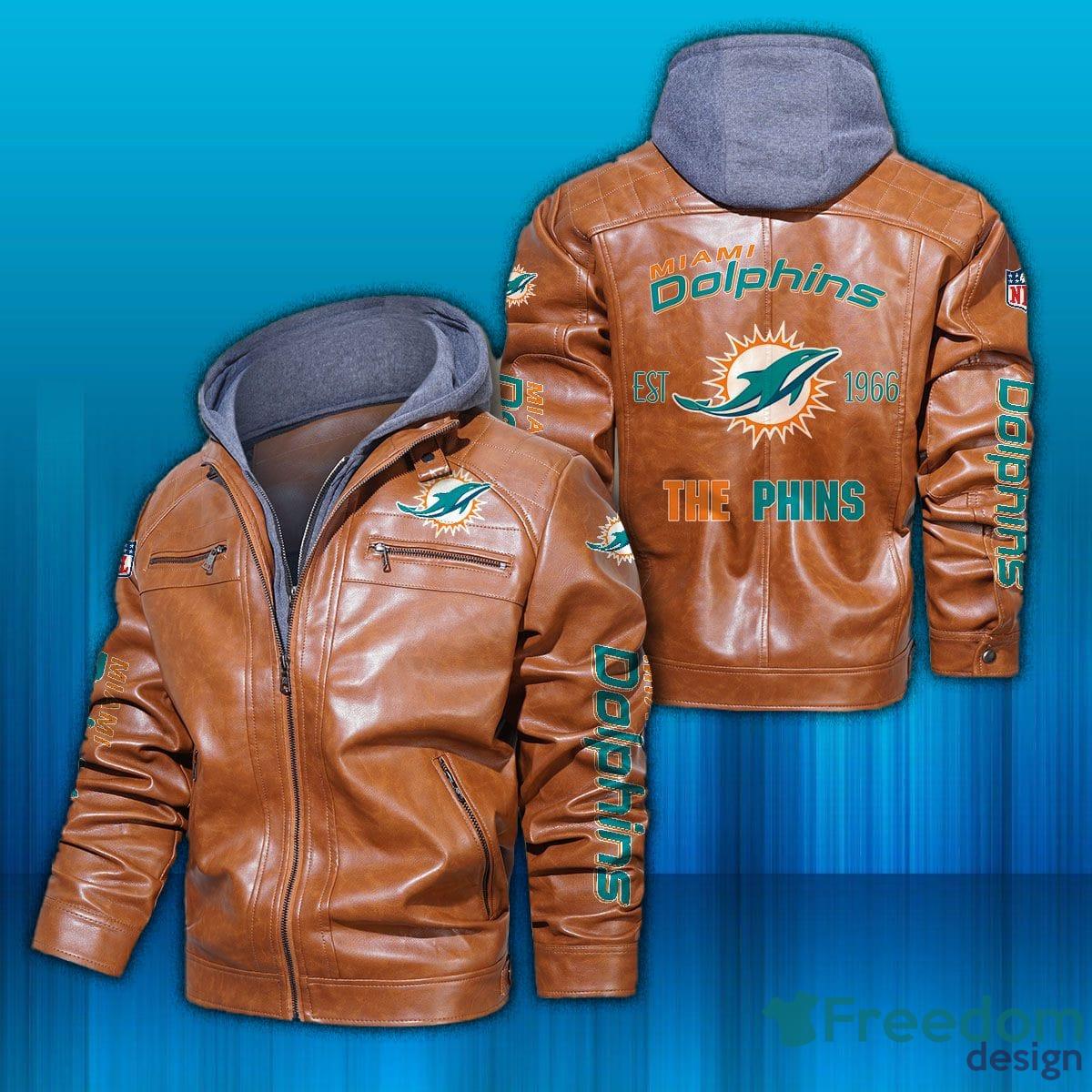 Miami Dolphins NFL Leather Jacket For Fans Men Women