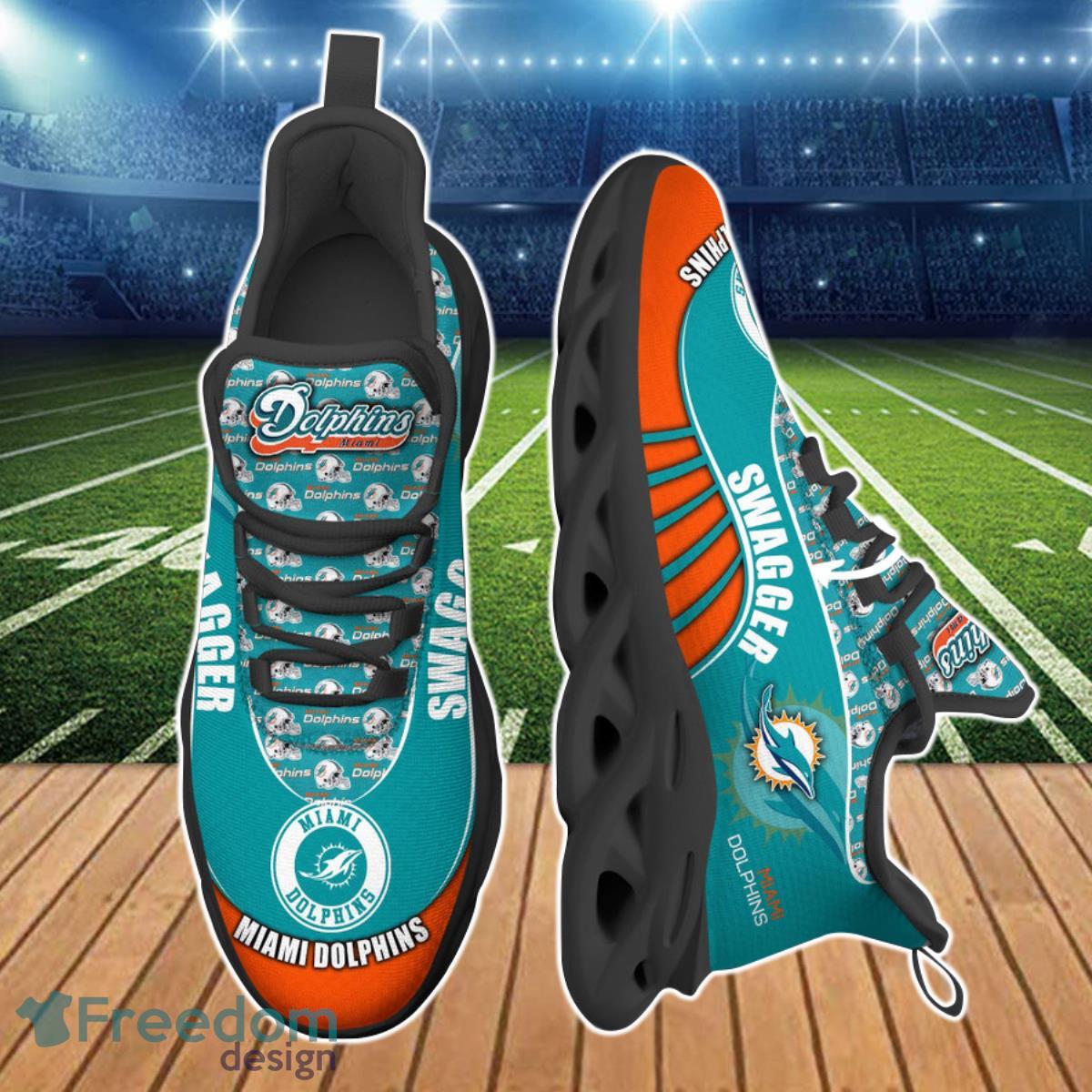 Miami Dolphins NFL Clunky Max Soul Shoes Custom Name Best Gift For Fans Product Photo 2