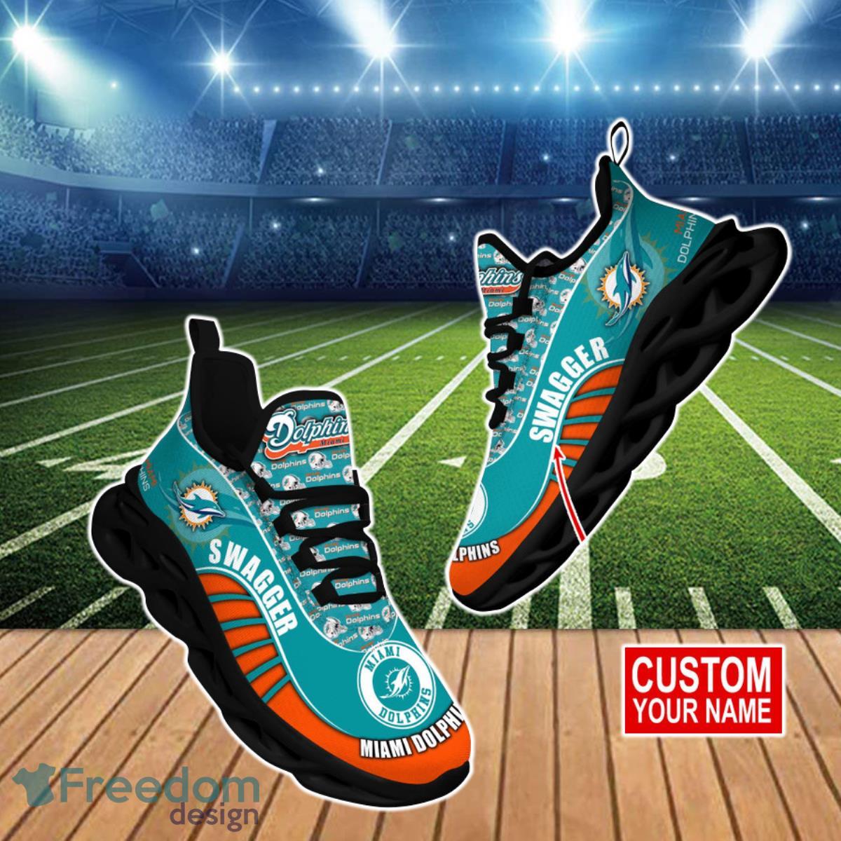 Miami Dolphins NFL Clunky Max Soul Shoes Custom Name Best Gift For Fans Product Photo 1