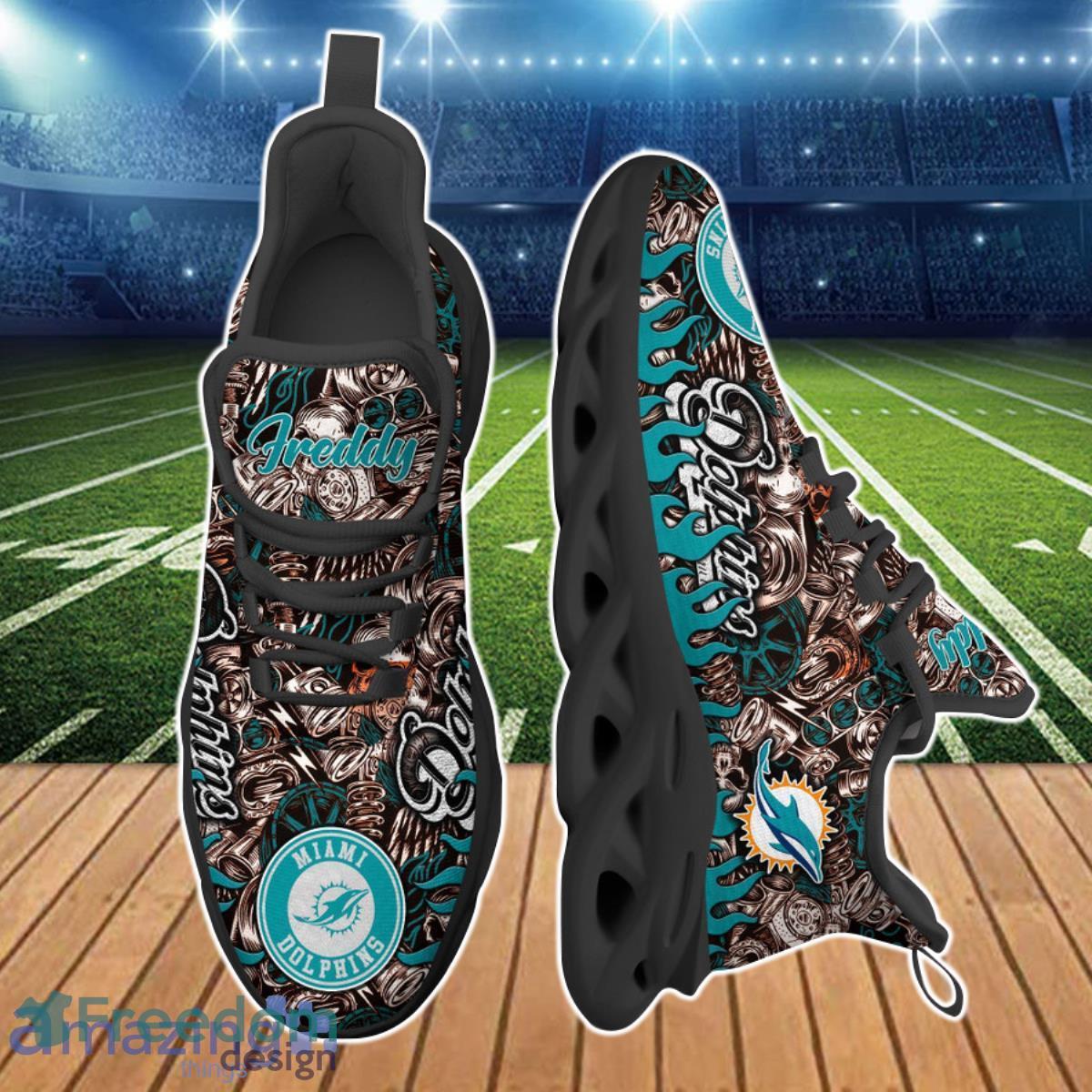 Miami Dolphins NFL Clunky Max Soul Shoes Custom Name Best Gift For Real Fans Product Photo 2