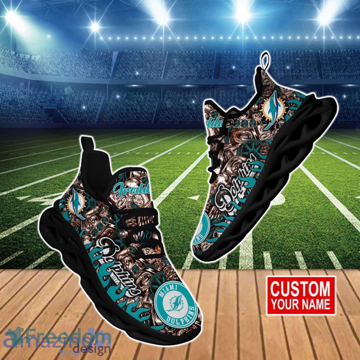 Miami Dolphins NFL Clunky Max Soul Shoes Custom Name Best Gift For Real Fans Product Photo 1