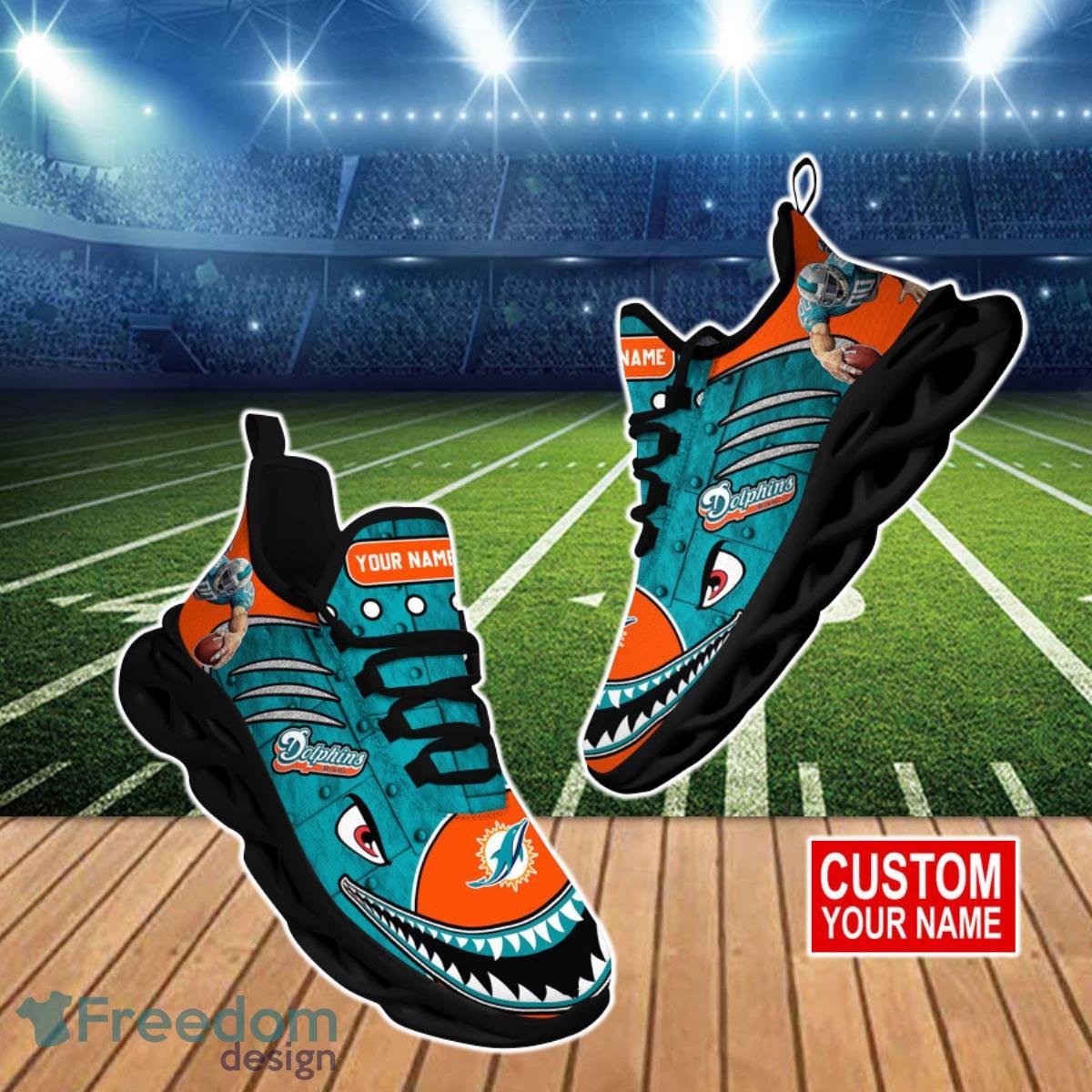 Miami Dolphins NFL Clunky Max Soul Shoes Custom Name Ideal Gift For Fans Product Photo 1