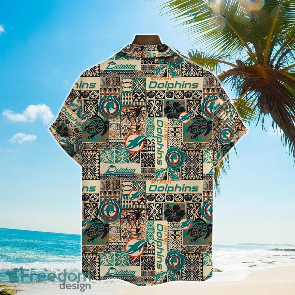 Miami Dolphins NFL National Football League 2023 AOP Hawaiian Shirt Product Photo 2