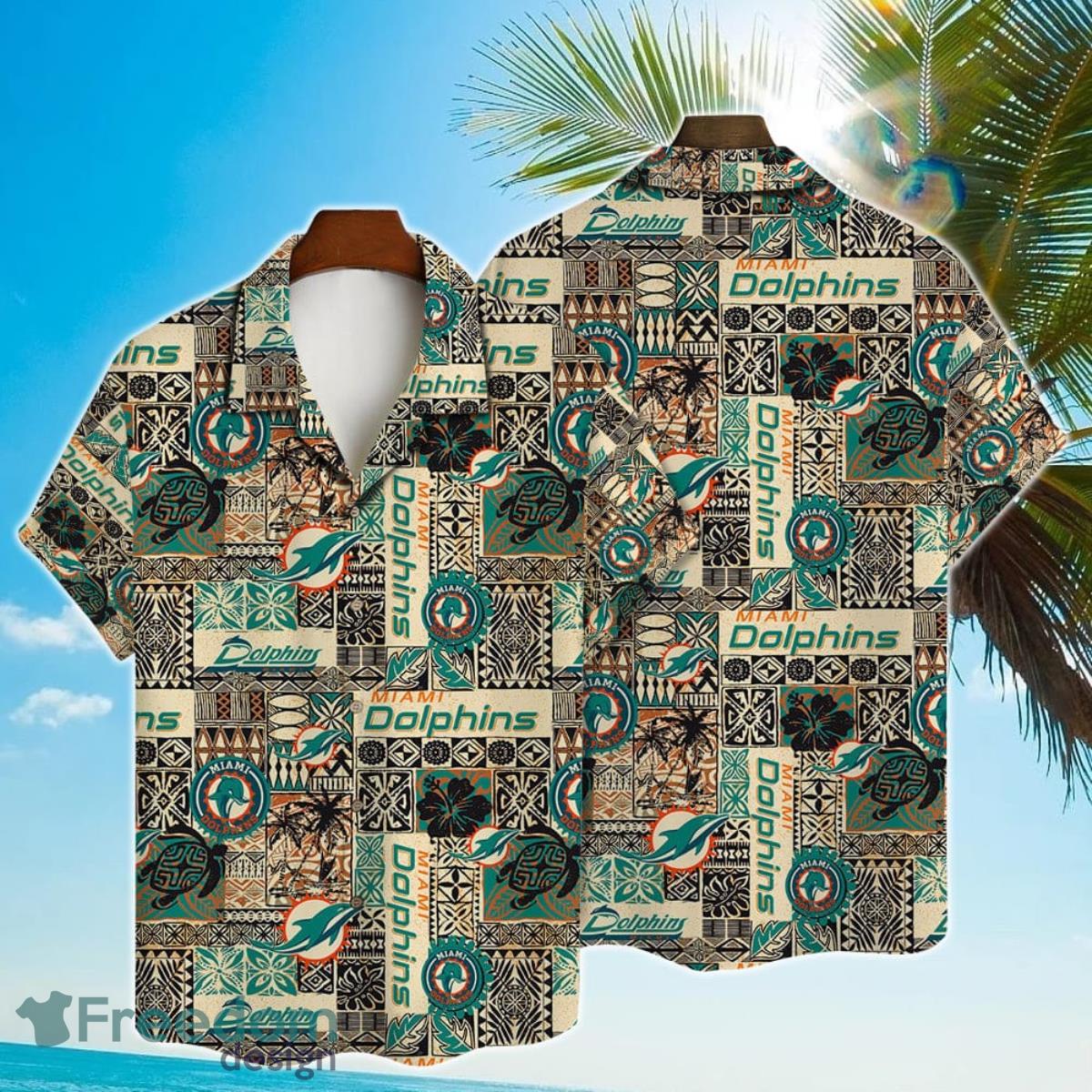 Miami Dolphins Summer Coconut Pattern NFL Hawaiian Shirt, NFL