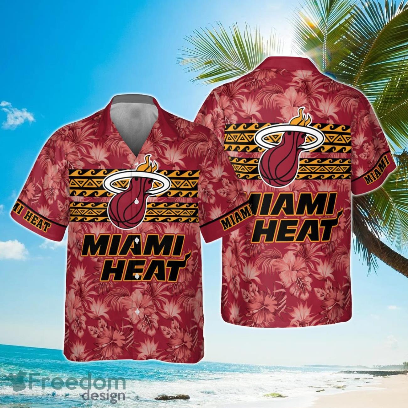 Miami Heat National Basketball Association 2023 Hibiscus Pattern Hawaiian Shirt Product Photo 1