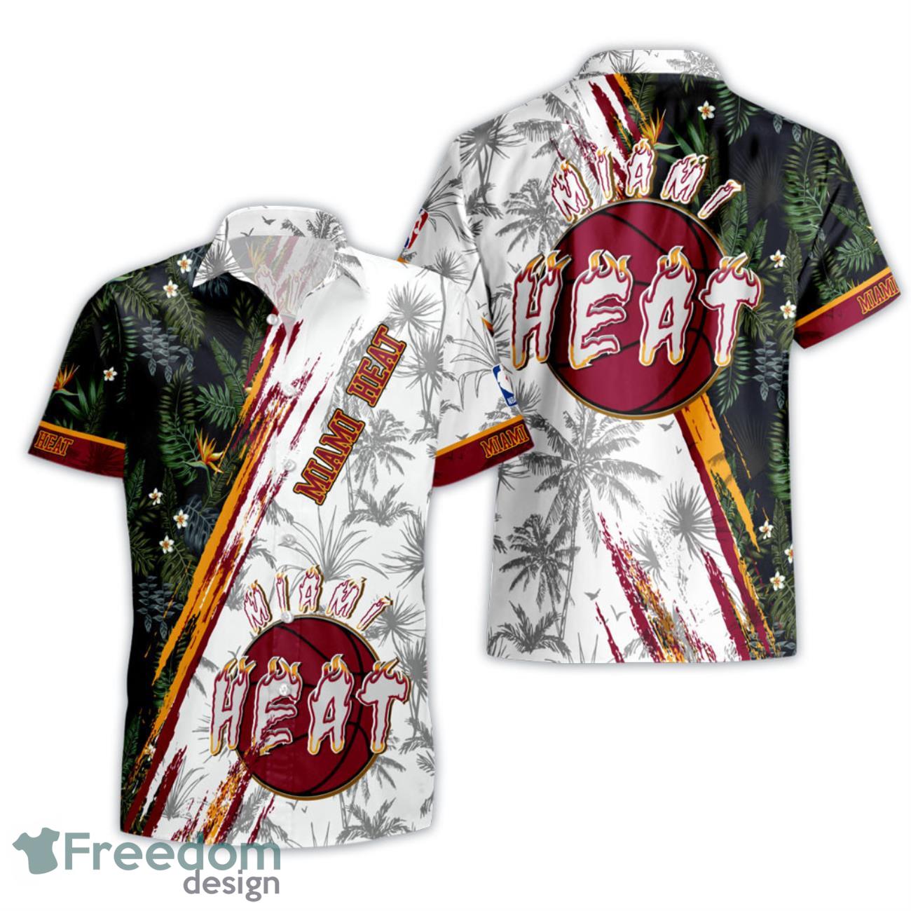 Miami Heat NBA Champions Floral Pattern Print Hawaiian Shirt Product Photo 1