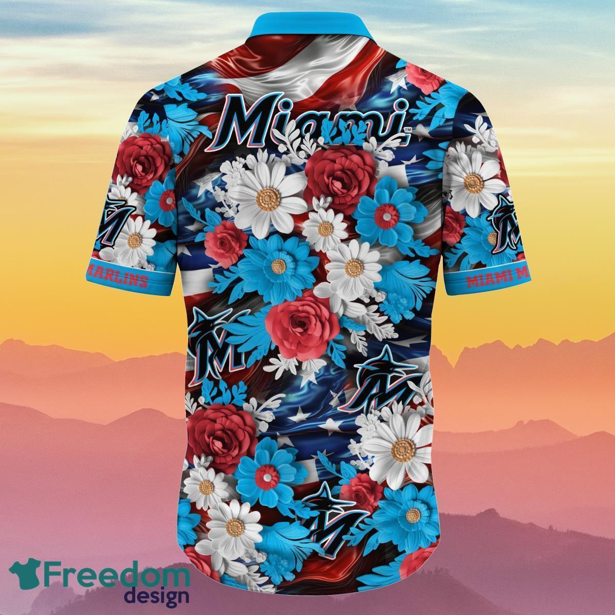 Miami Marlins MLB Flower Hawaiian Shirt Great Gift For Men Women Fans -  Freedomdesign