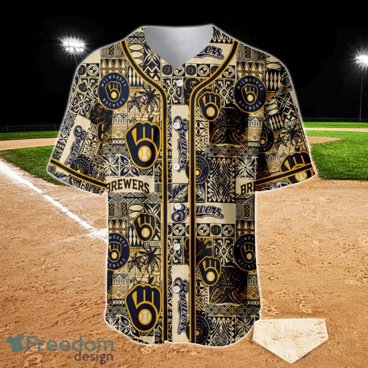 Milwaukee Brewers Major League Baseball AOP Baseball Jersey Product Photo 2