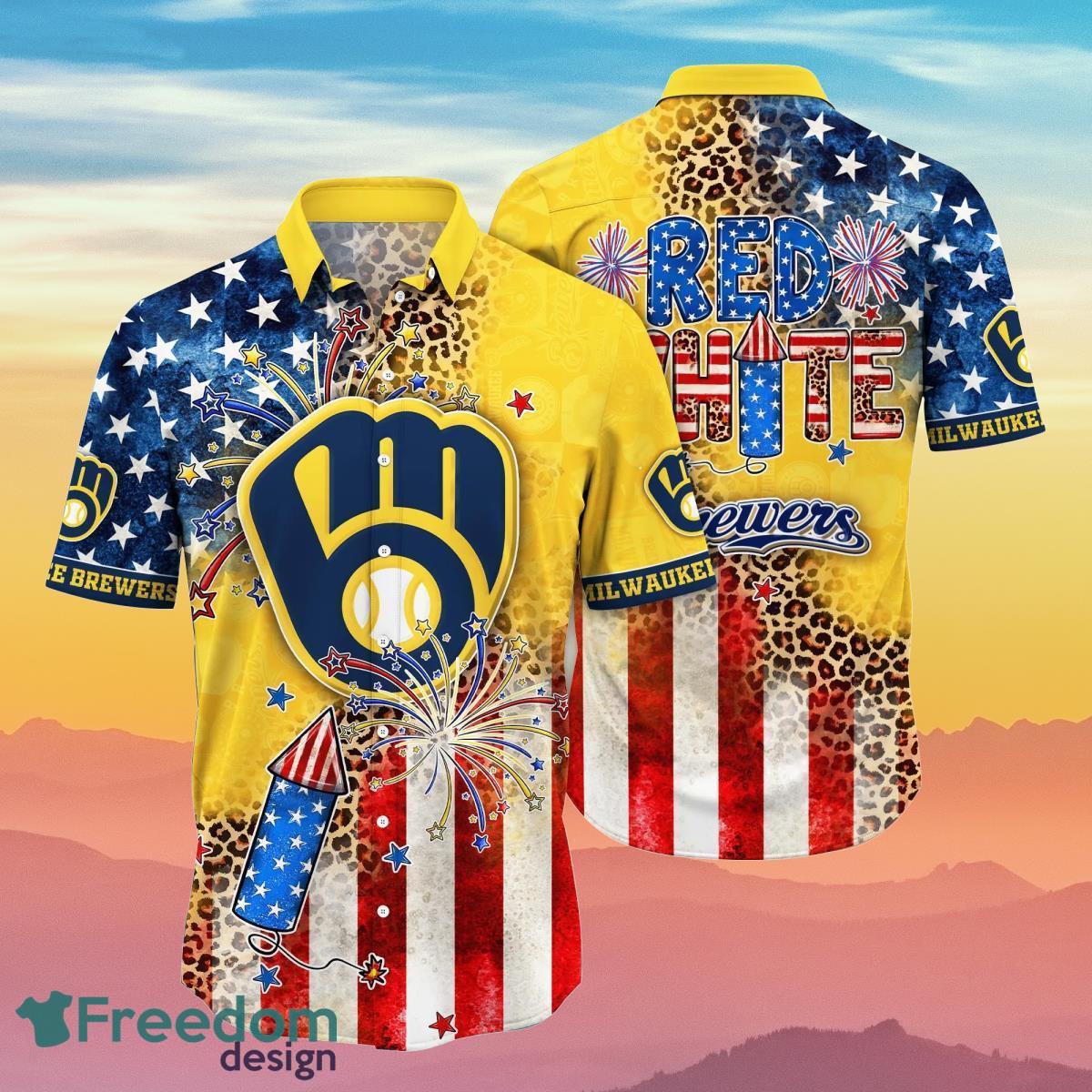 Milwaukee Brewers MLB Hawaiian Shirt 4th Of July Independence Day Ideal Gift For Men And Women Fans Product Photo 1