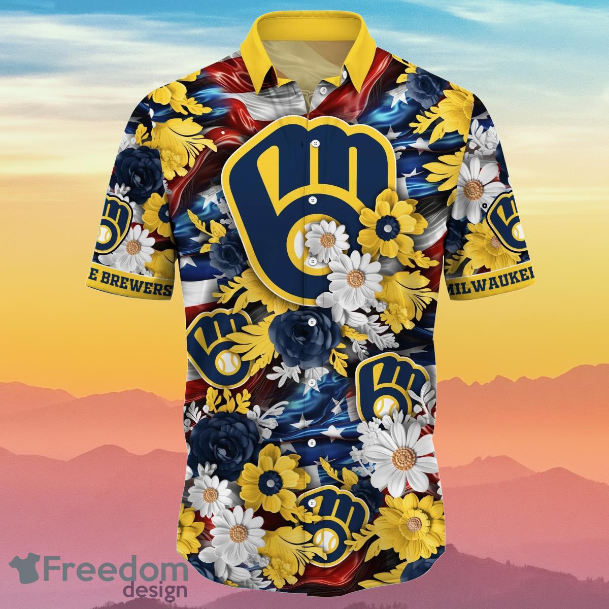 Milwaukee Brewers MLB Hawaiian Shirt 4th Of July Independence Day Special Gift For Men And Women Fans Product Photo 2