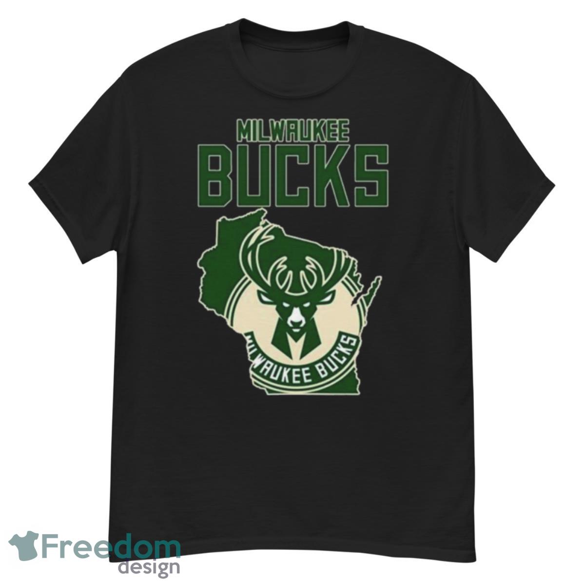 Gildan Milwaukee Bucks Map Crewneck Sweatshirt Ash S