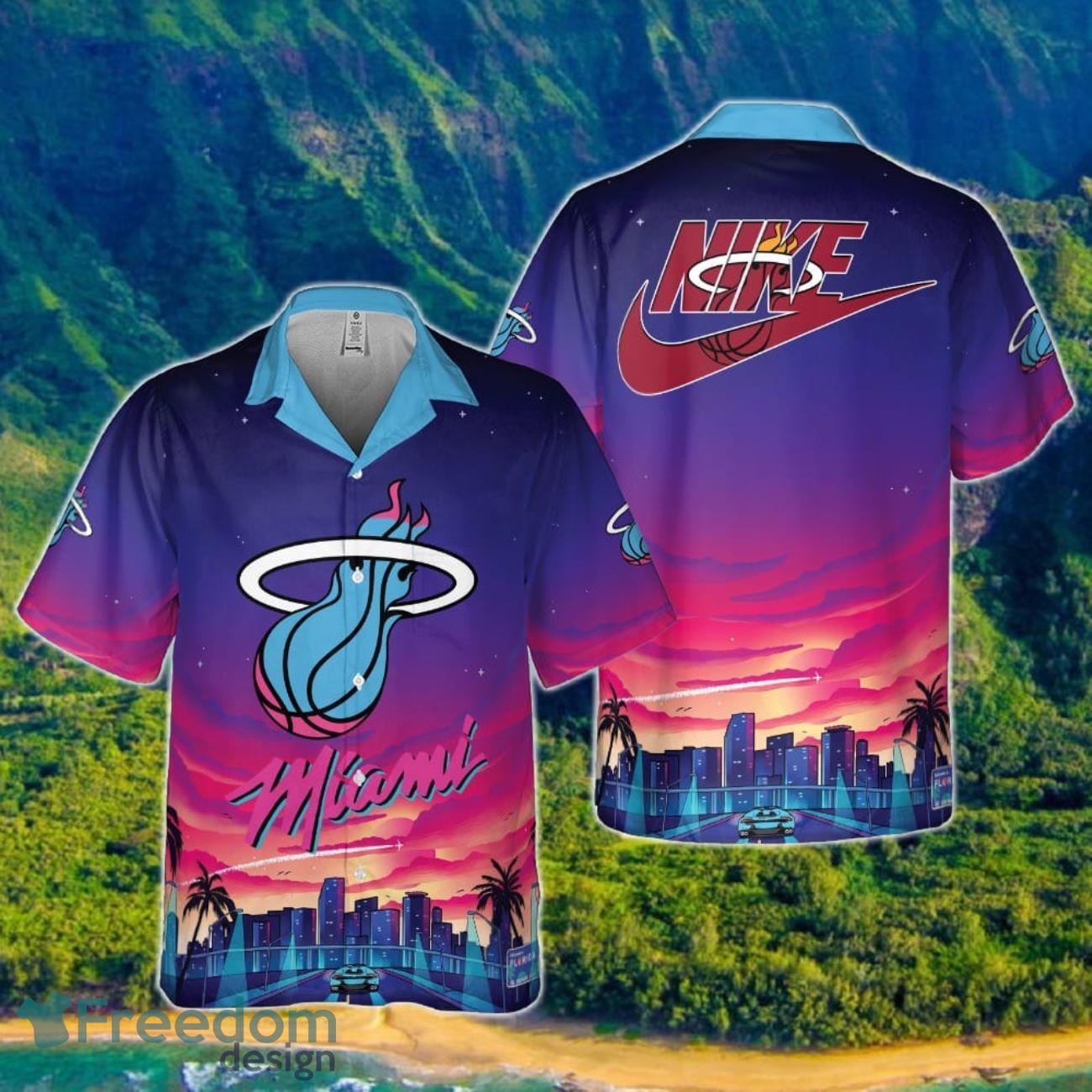 Mimia Morden City Pattern Colorful Basketball Association 2023 Hawaiian Shirt Product Photo 1