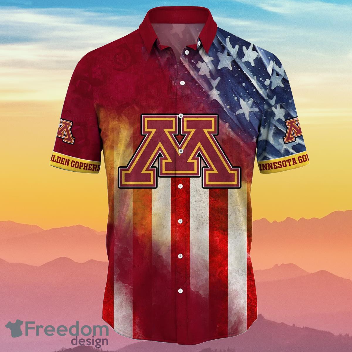 Minnesota Golden Gophers NCAA3 Hawaiian Shirt 4th Of July Independence Day Best Gift For Men And Women Fans Product Photo 2