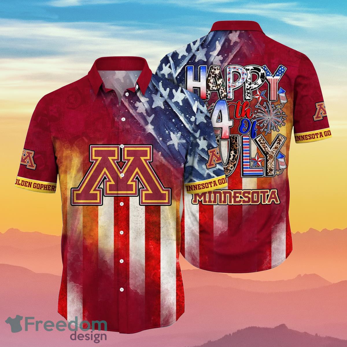 Minnesota Golden Gophers NCAA3 Hawaiian Shirt 4th Of July Independence Day Best Gift For Men And Women Fans Product Photo 1