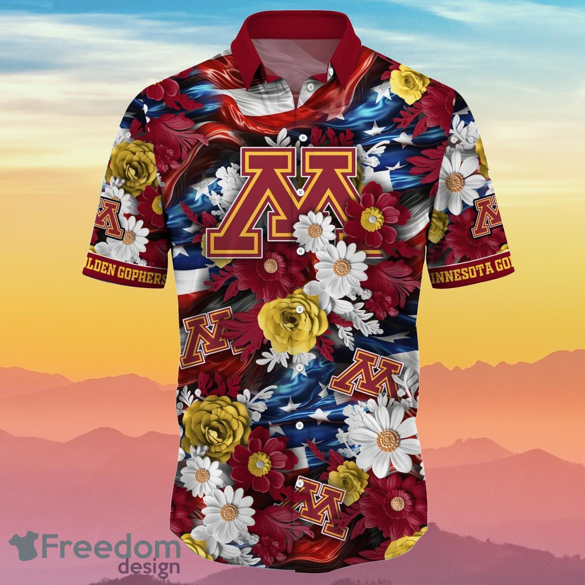 Minnesota Golden Gophers NCAA3 Hawaiian Shirt 4th Of July Independence Day Special Gift For Men And Women Fans Product Photo 2