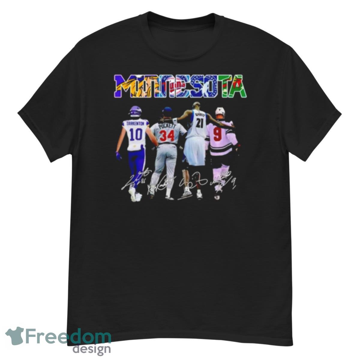 Minnesota sports teams Fran Tarkenton Kirby Puckett Kevin Garnett Mikko Koivu signatures shirt - G500 Men’s Classic T-Shirt