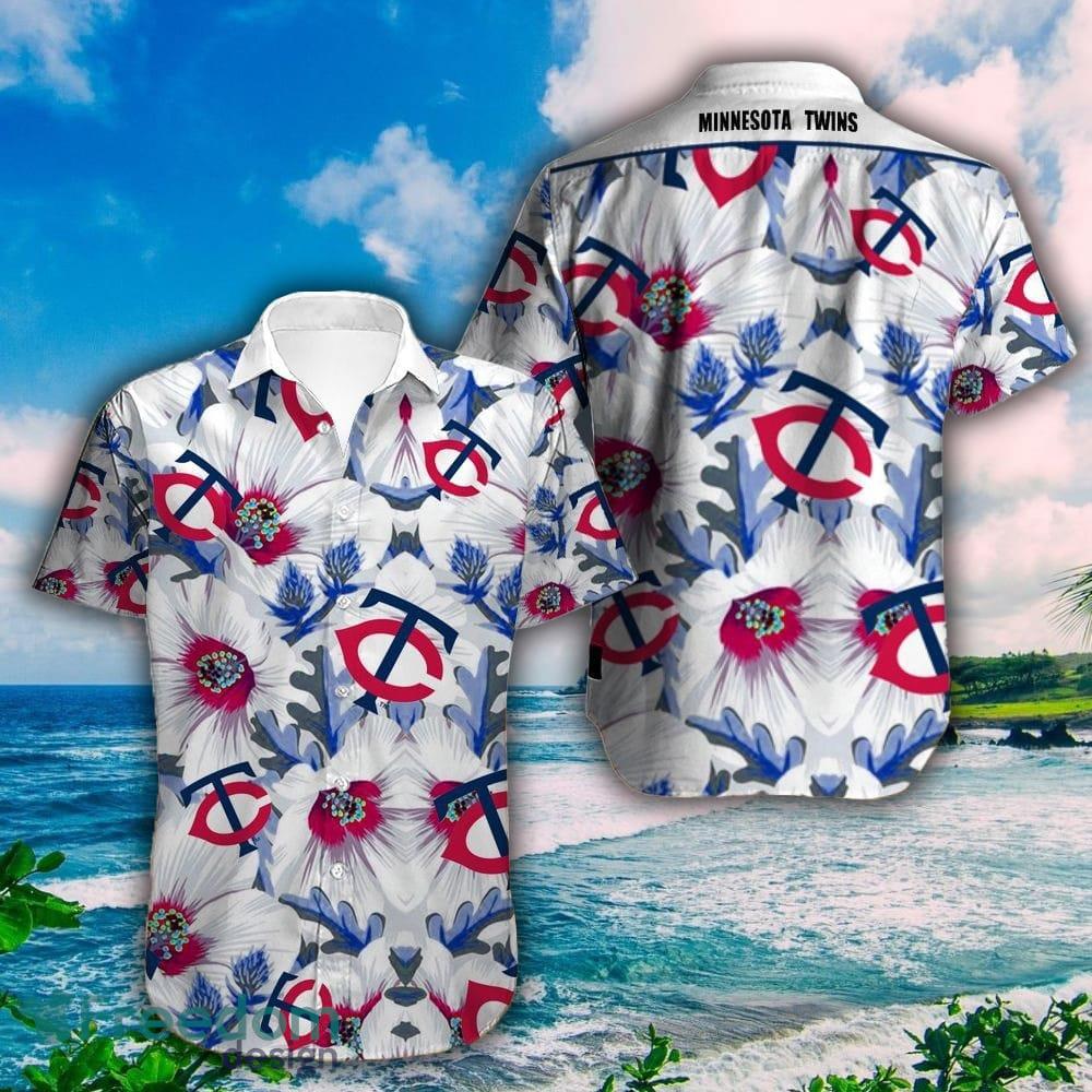 Personalized Minnesota Twins All Over Print 3D Flowery Aloha Summer Beach  Hawaiian Shirt - Navy - T-shirts Low Price