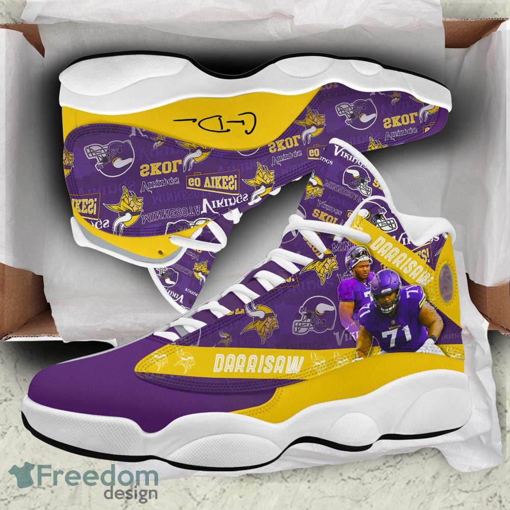 Minnesota Viking Christian Darrisaw Air Jordan 13 Shoes For Men Women Product Photo 2