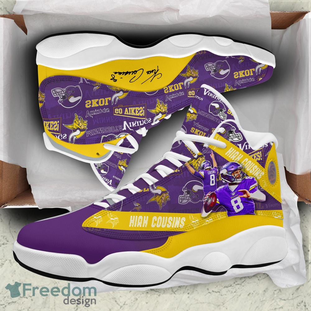 Minnesota Viking Kirk Cousins Air Jordan 13 Shoes For Men Women Product Photo 2