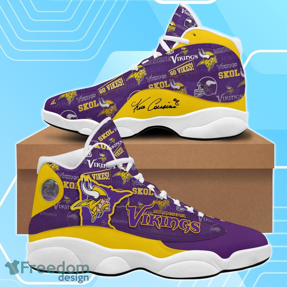 Minnesota Vikings Team Sneaker Air Jordan 13 Shoes - Freedomdesign