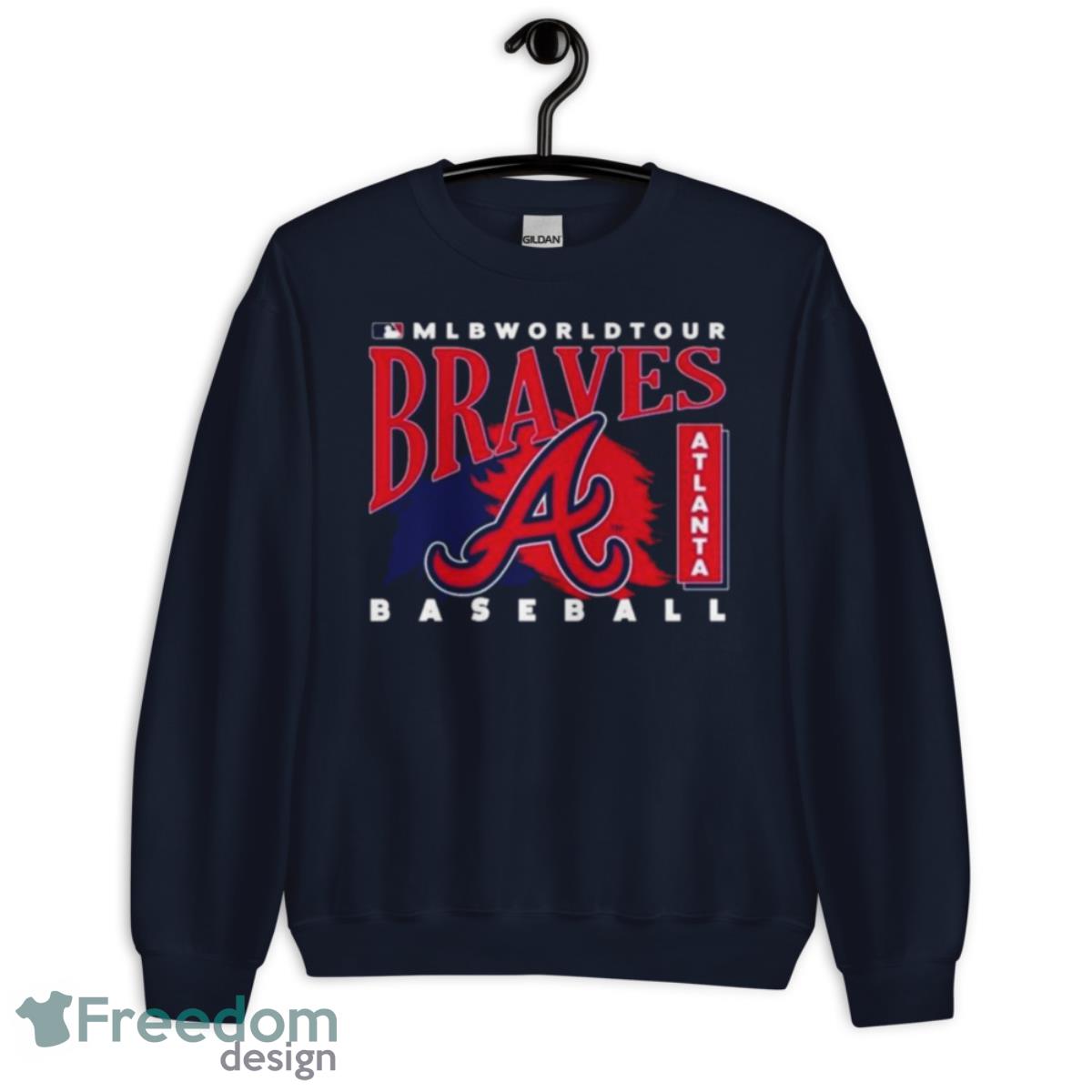 MLB World Tour Atlanta Braves Baseball Logo 2023 Shirt - Unisex Crewneck Sweatshirt-1