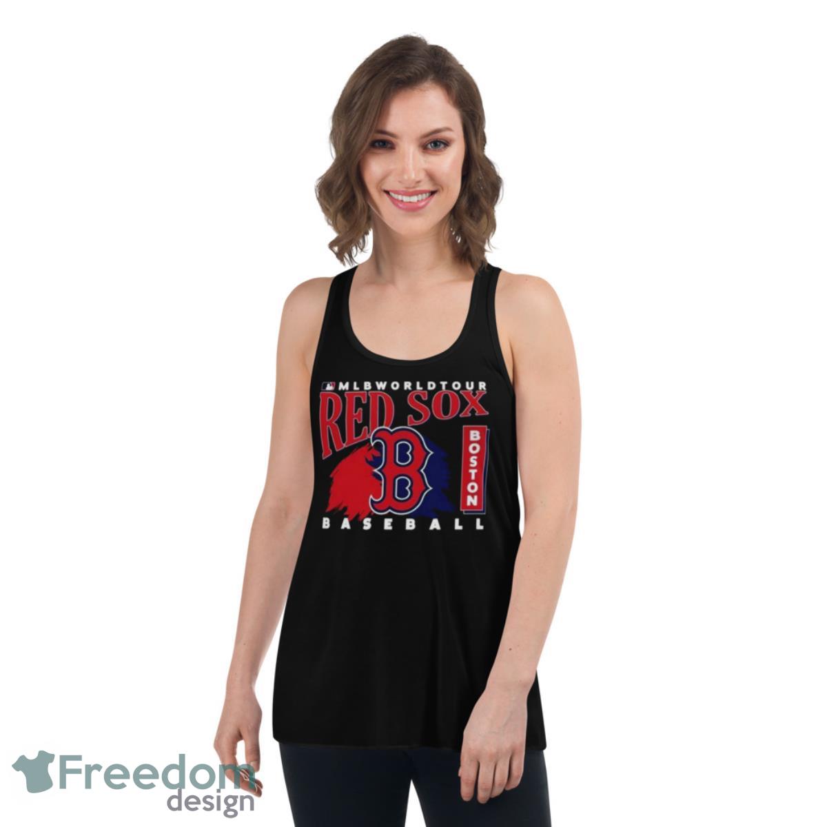 MLB World Tour Boston Red Sox Baseball Logo 2023 Shirt - Womens Flowy Racerback Tank MLB World Tour Boston Red Sox Baseball Logo 2023 Shirt - Womens Flowy Racerback Tank