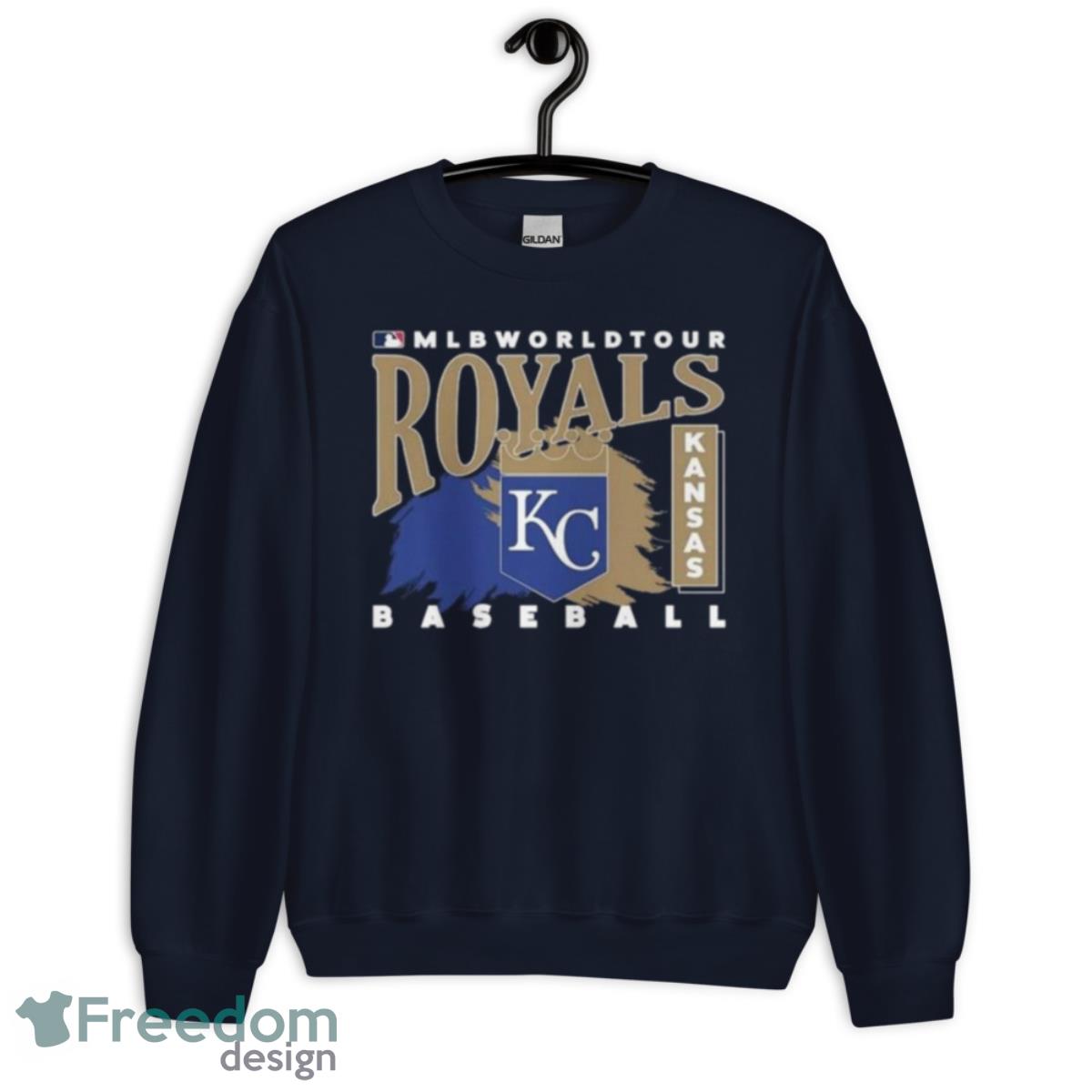 MLB World Tour Kansas City Royals Baseball Logo 2023 Shirt - Unisex Crewneck Sweatshirt-1