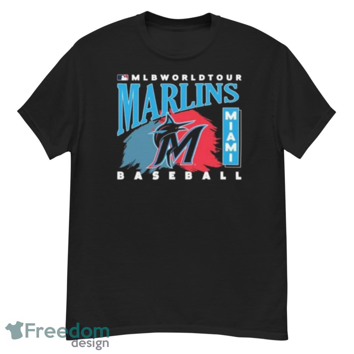 MLB World Tour Miami Marlins Baseball Logo 2023 Shirt - G500 Men’s Classic T-Shirt