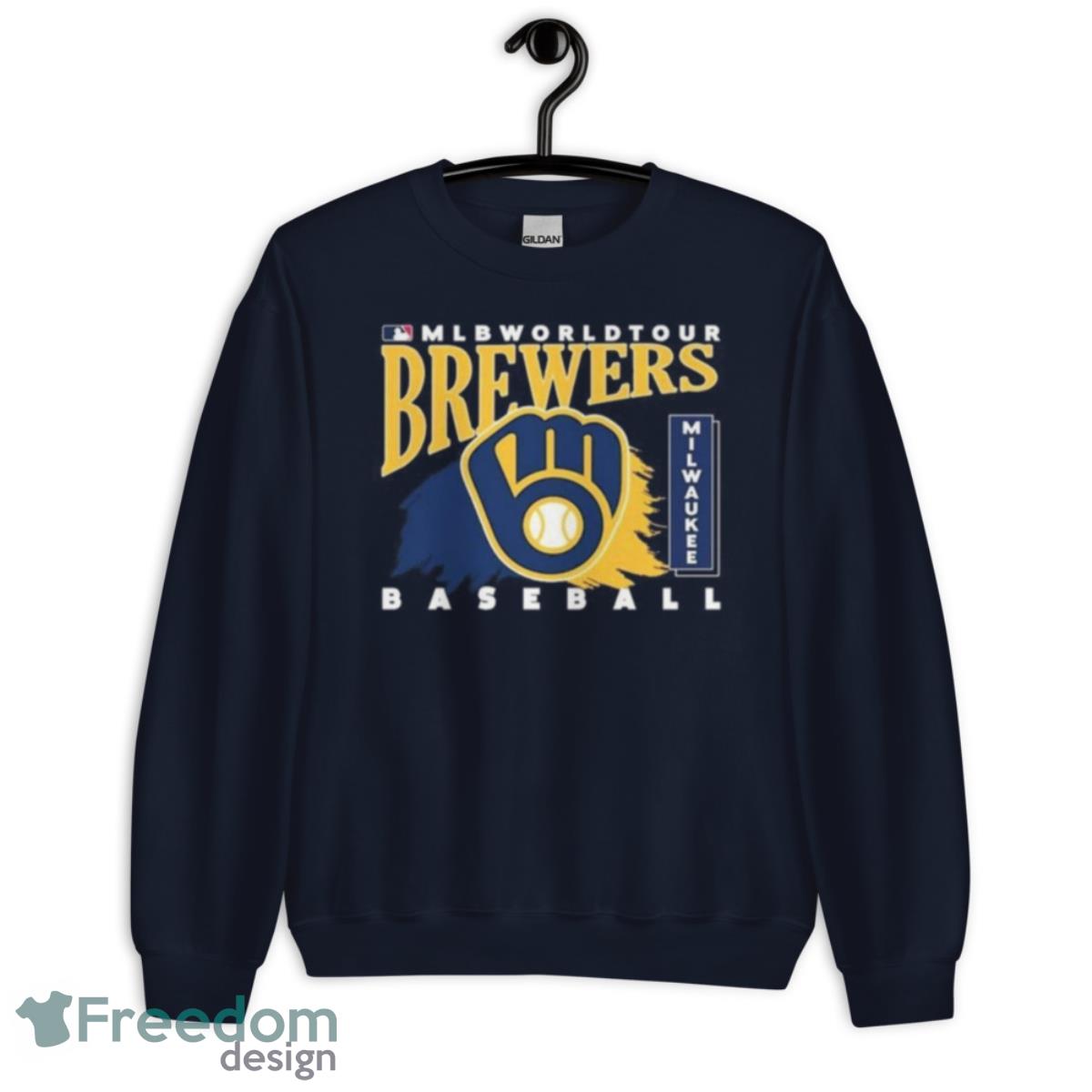 MLB World Tour Milwaukee Brewers Baseball Logo 2023 Shirt - Unisex Crewneck Sweatshirt-1