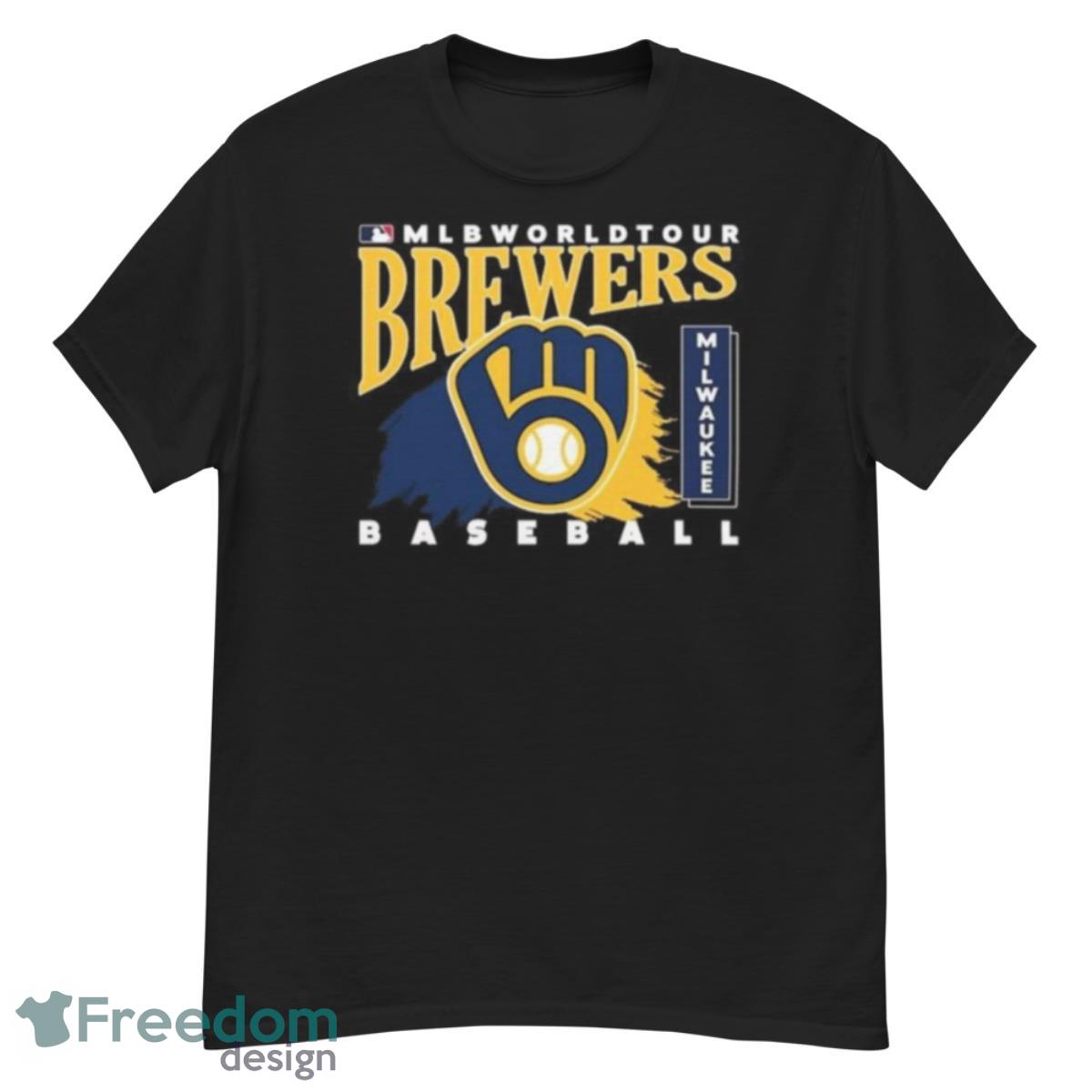 MLB World Tour Milwaukee Brewers Baseball Logo 2023 Shirt - G500 Men’s Classic T-Shirt