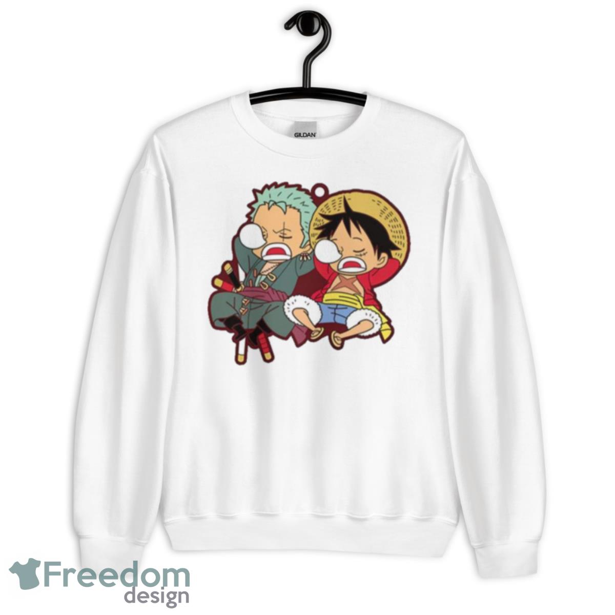 Monkey D Luffy Wanted Anime Ute One Piee Shirt - Unisex Heavy Blend Crewneck Sweatshirt