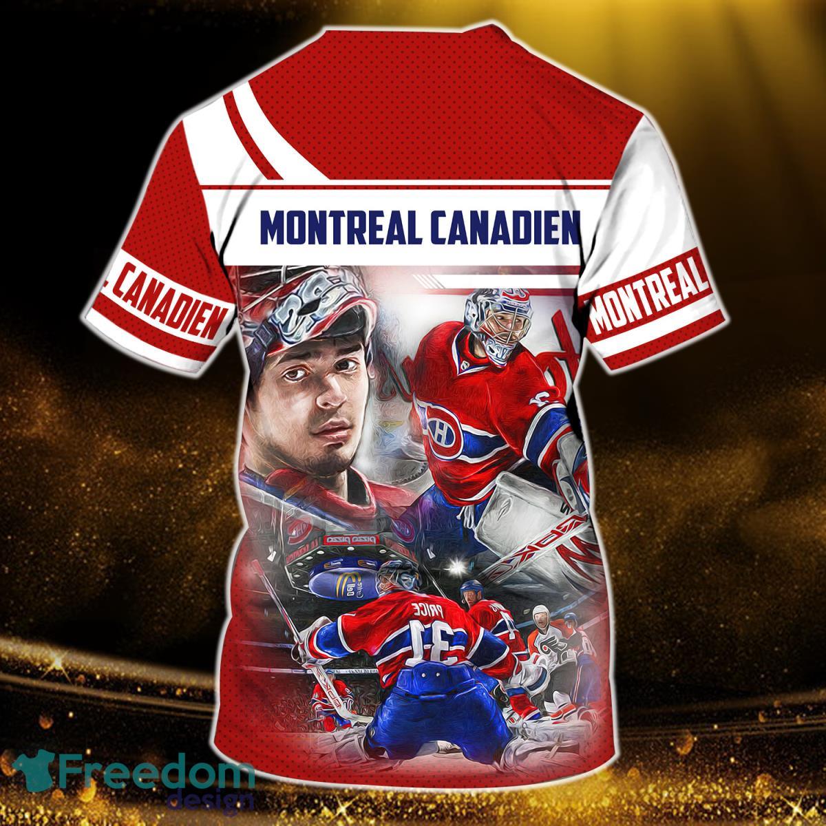 Montreal Canadiens Personalized Name 3D Tshirt Product Photo 2