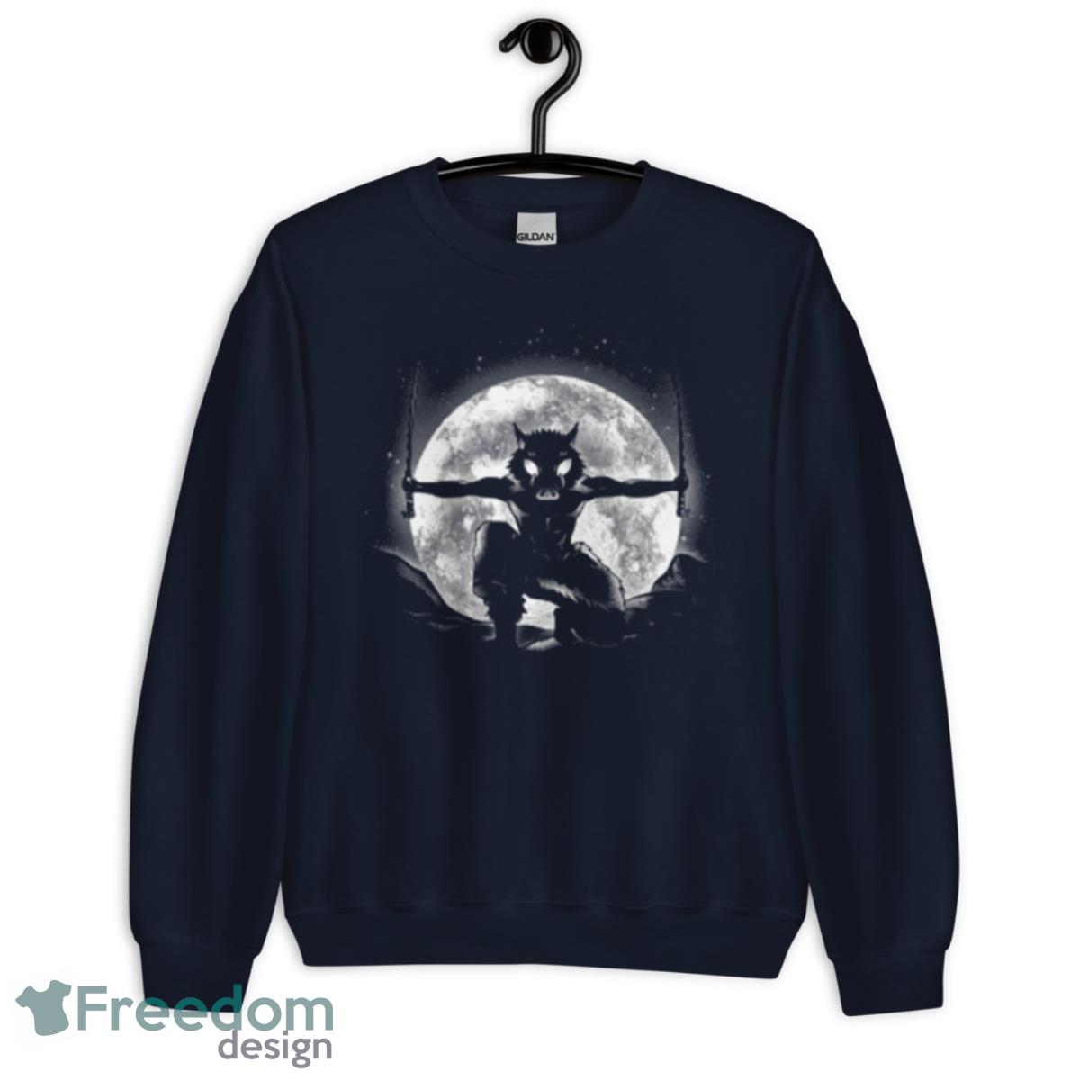 Moonlight Boar Shirt - Unisex Crewneck Sweatshirt-1