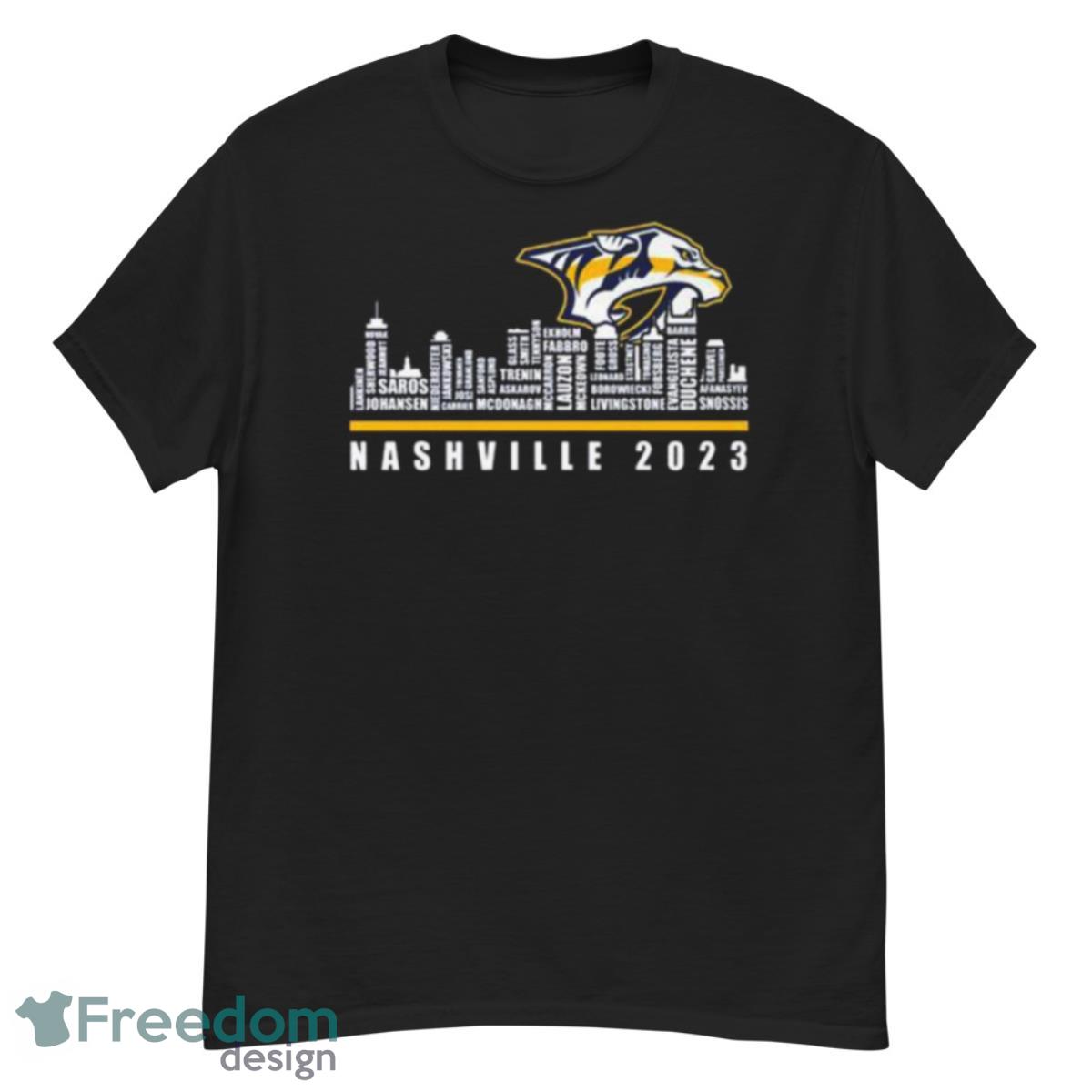 Nashville Predators 2023 Season Team Players Names In Shirt - G500 Men’s Classic T-Shirt