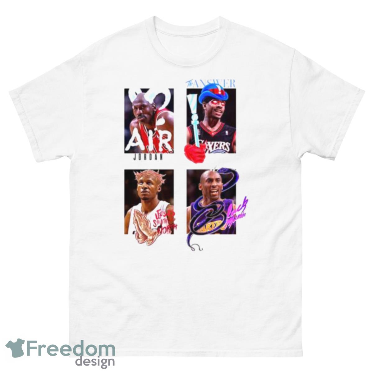 NBA Legend Nickname Doodles Black Mamba x Air Jordan x Jesus Shuttles Worth Fan Gifts T Shirt - 500 Men’s Classic Tee Gildan
