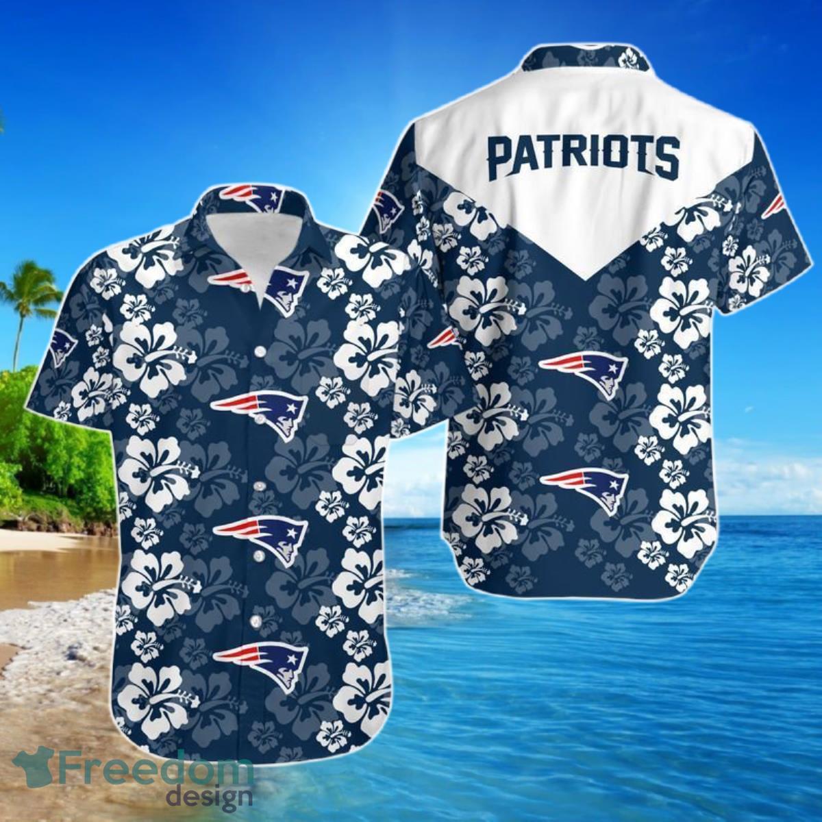 New England Patriots Flowers Hawaii Shirt For Men Women Product Photo 1